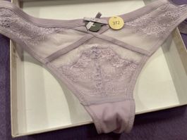 Tanga lilla con pizzo Manor, taglia L. Nuovo con etichetta 4