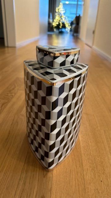 Vasen & Gefässe: Vase Schwarz Weiss Dekorativ – Gebraucht aus Horgen von Fioko1984 3
