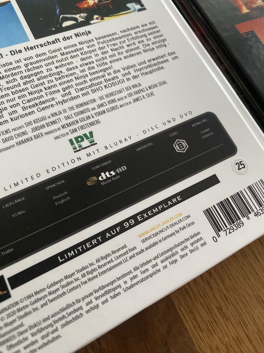 Tutti i DVDs: Ninja Box Set 4 Mediabooks im Schuber – Nuovo (secondo la descrizione) da Möhlin venduto da Devilspunchbowl 7