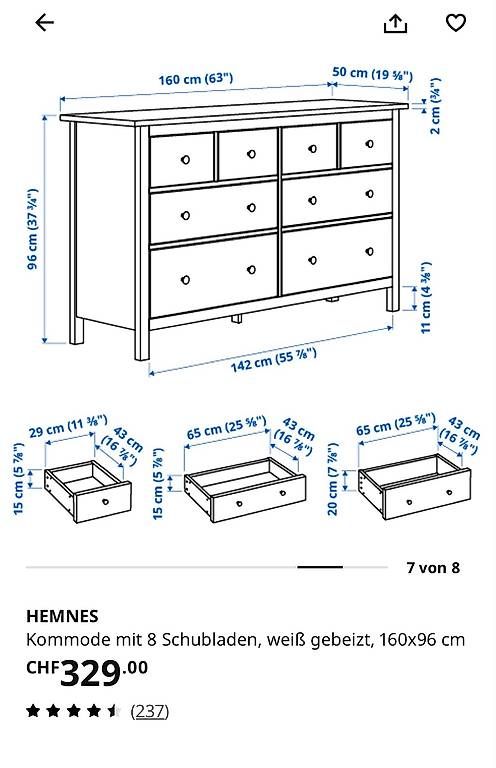Kommoden: IKEA Hemnes Kommode – Gebraucht aus Dörflingen von Kendraa 2