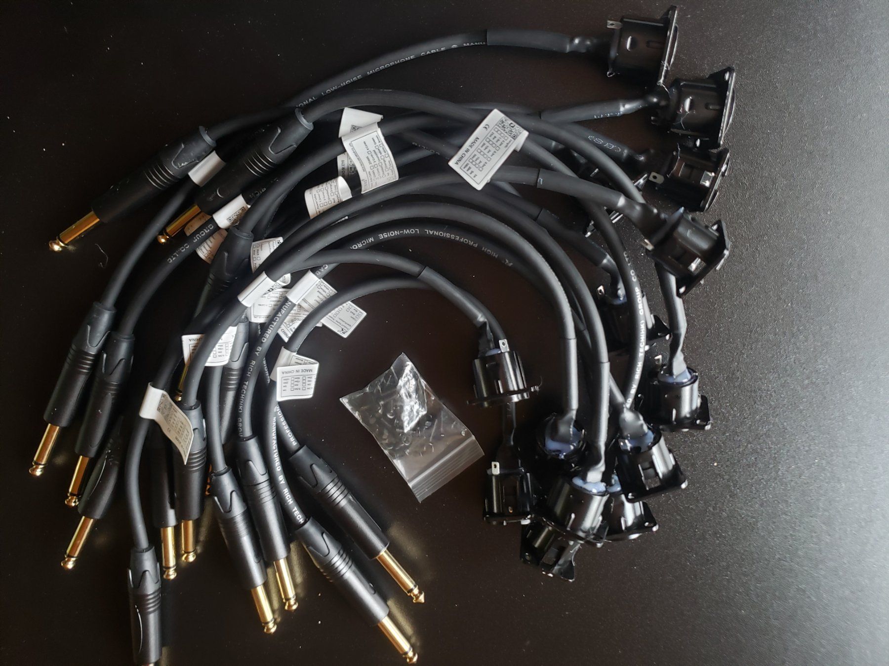 Cavi: 14 Patchkabel XLR-male Klinke 6.35mm – Nuovo (secondo la descrizione) da Dielsdorf venduto da Huldi59