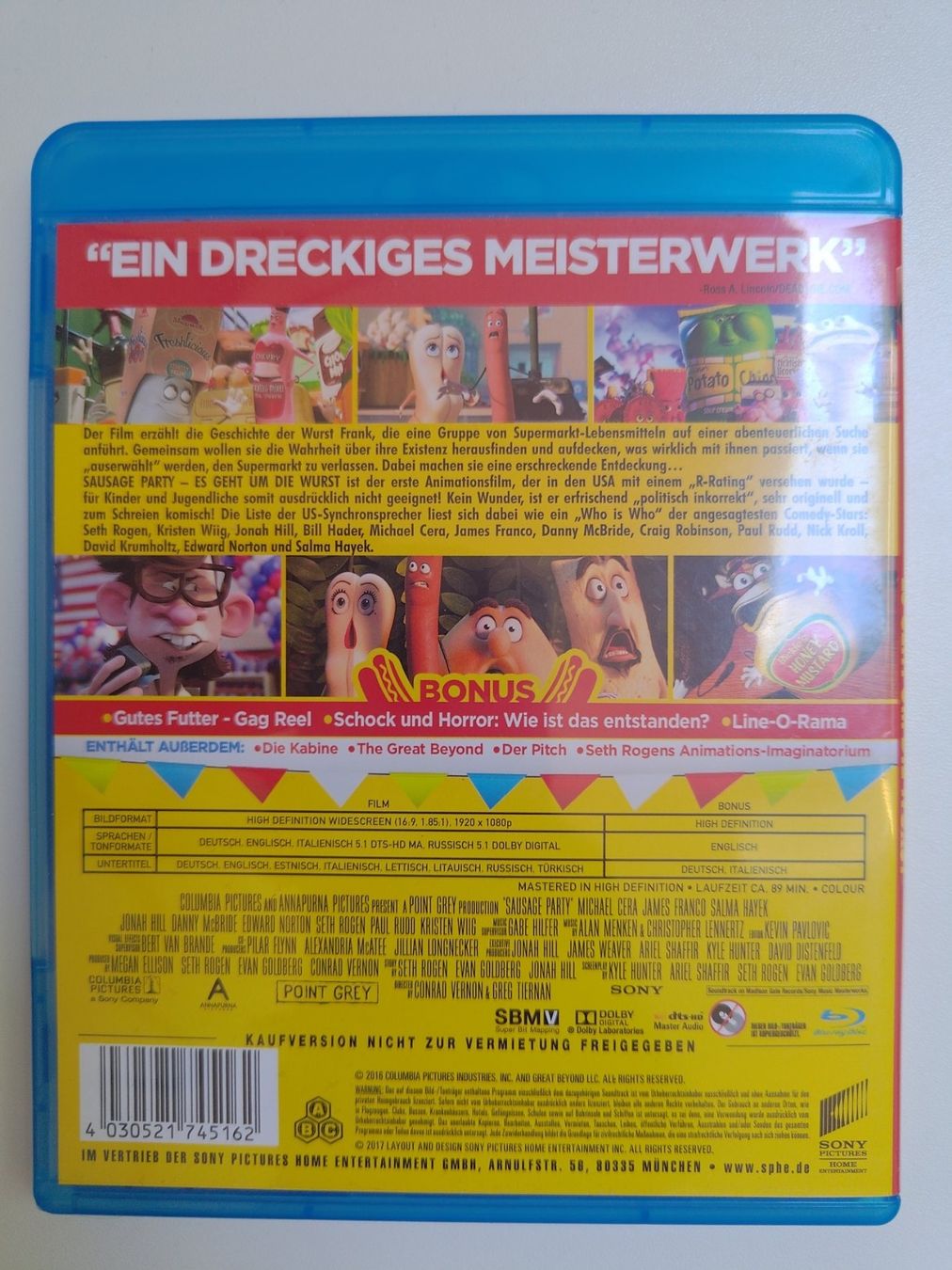 Tutti i DVDs: Sausage Party – Usato da Liestal venduto da Kratzilla 2