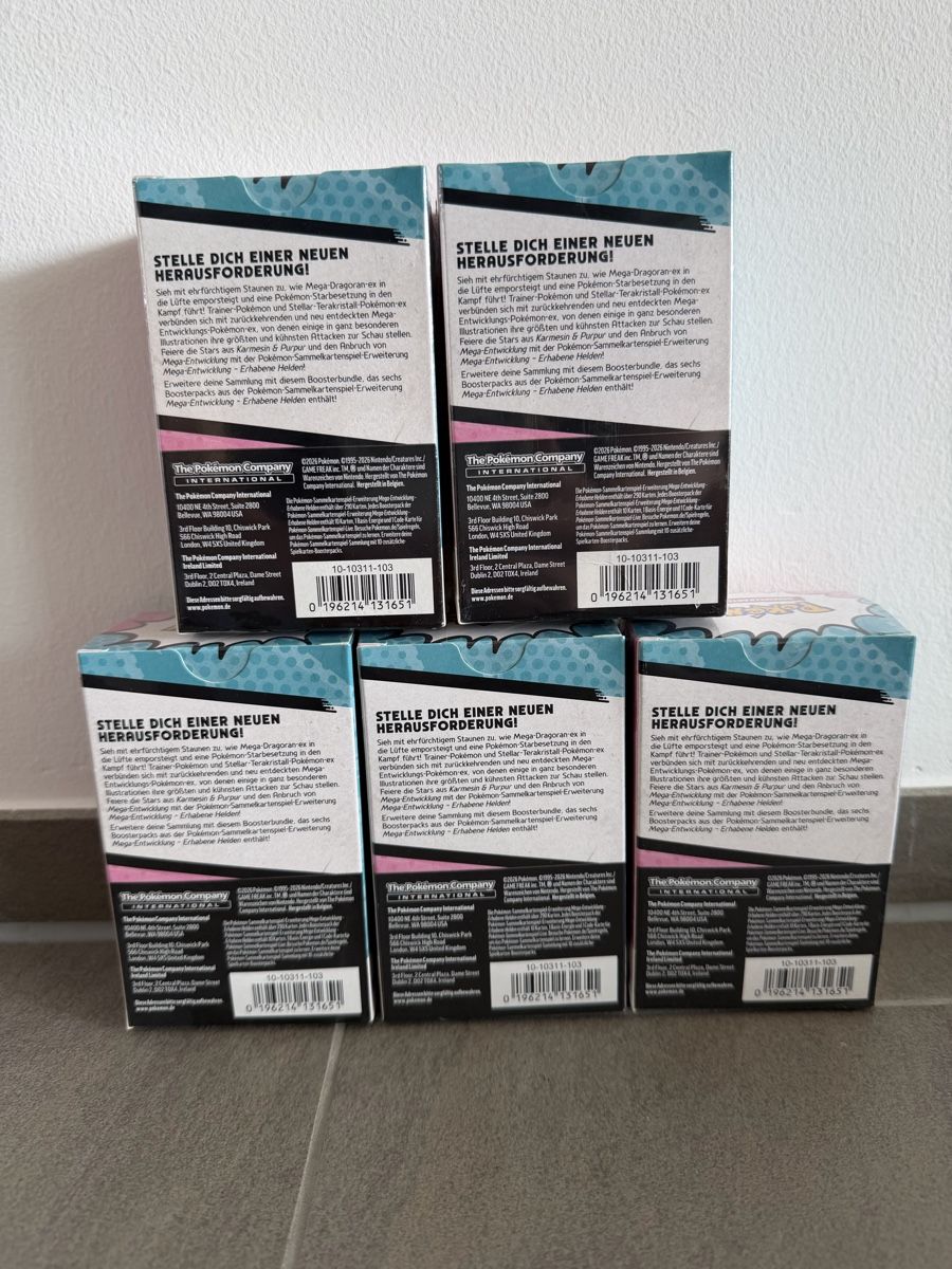 Pokémon Carte collezionabili: 5x Pokemon Erhabene Helden Booster Bundle DE – Nuovo e nell'imballaggio originale da Schaffhausen venduto da solequart 2