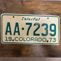 🇺🇸 1973 Vintage U.S. Autoschild - Colorado AA-7239