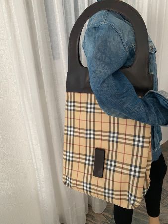 perfekter Auftritt - spezielle grosse KARO Tasche, 48x37cm