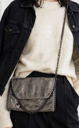 Borsa donna grigio. Nuova
