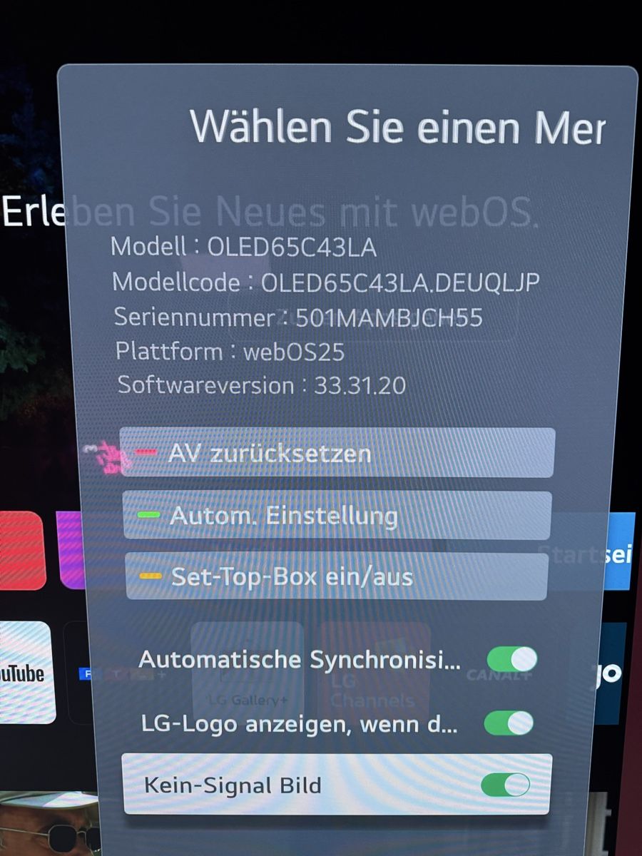 LG Fernseher: LG OLED65C43LA 65" Smart TV - Immersive Viewing Experience – Neu (gemäss Beschreibung) aus Zürich von hes_8yqd 1