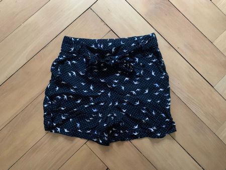 Shorts dunkelblau mit Vögel - XS