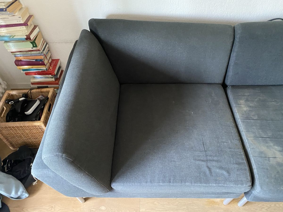 Sofas: Ecksofa grau Stoffgebraucht mit Flecken – D'occasion à Eglisau par neto01 2
