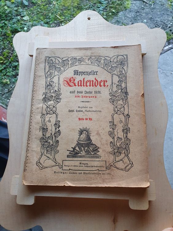 Holzrahmen "Appenzeller Kalender" 1931  Kaufen auf Ricardo