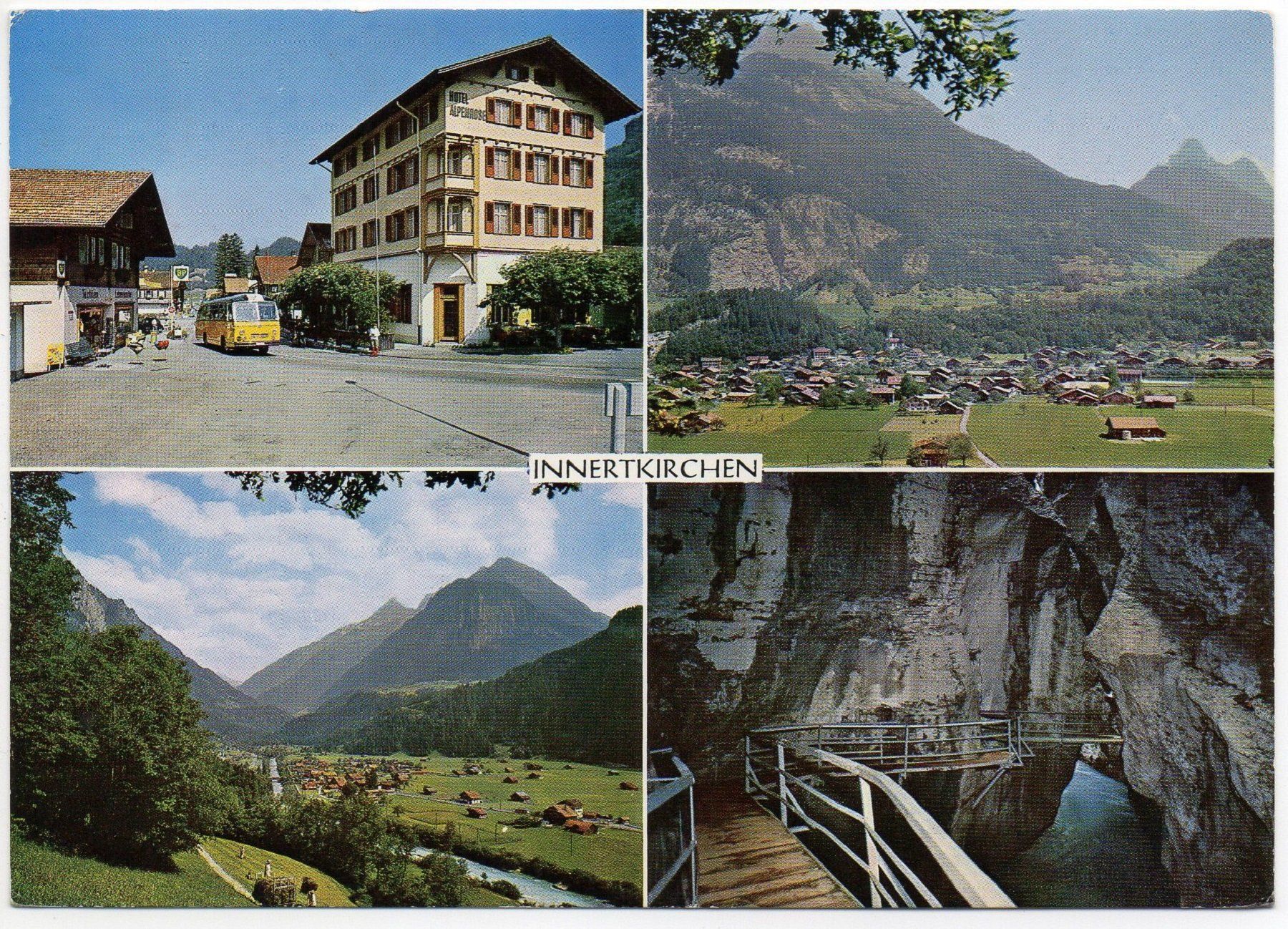 Cartoline postali: INNERTKIRCHEN Postauto - Tankstelle BP – Usato da Jona venduto da philajona