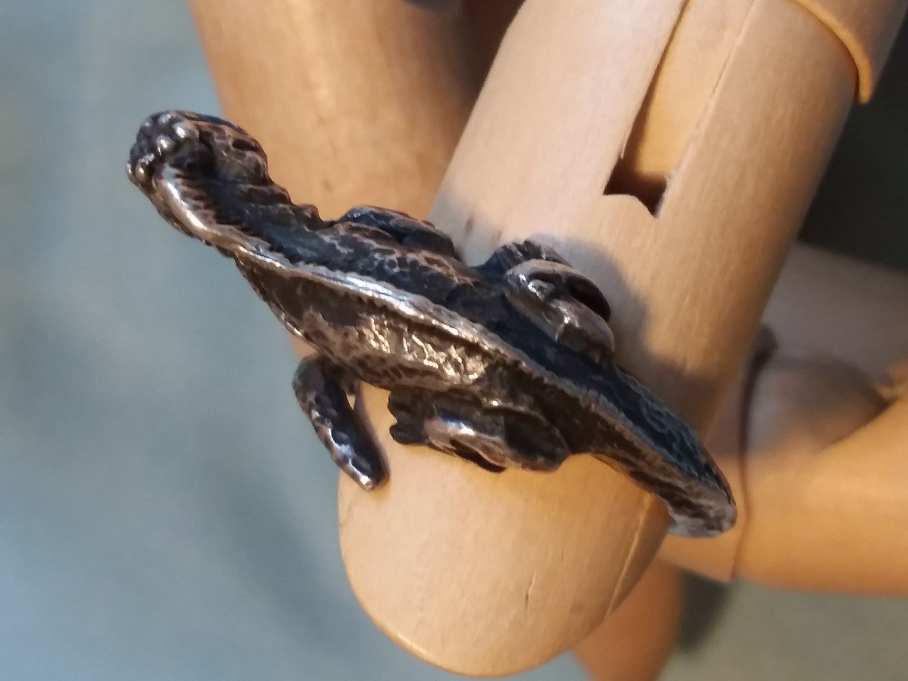 Anelli: Sterling Silber Echse Drachen Ring, Gr. 54 – Usato da Zürich venduto da sanwit 5