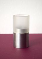 Design Kerzenhalter Edelstahl / Glas Teelichthalter Teelicht
