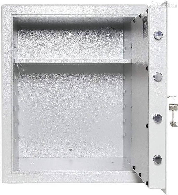 YARDIN Möbeltresor Silber - Doppelbartschloss 35x31x50cm Safe