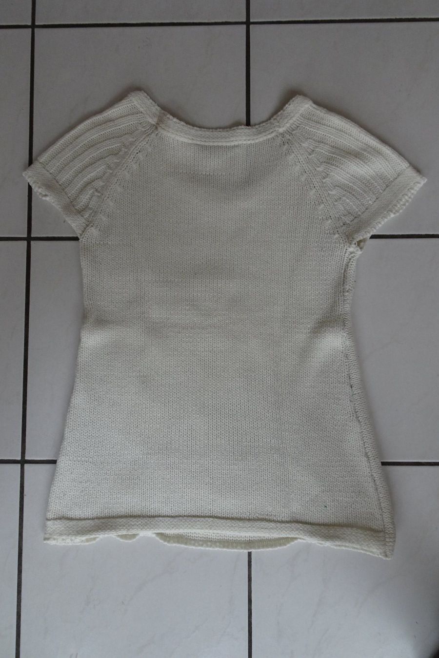 Pullover & Sweatshirts: langer, weisser Strickpullunder, Pullover kurzarm Gr. M – Gebraucht aus Strengelbach von schmetterling20 2