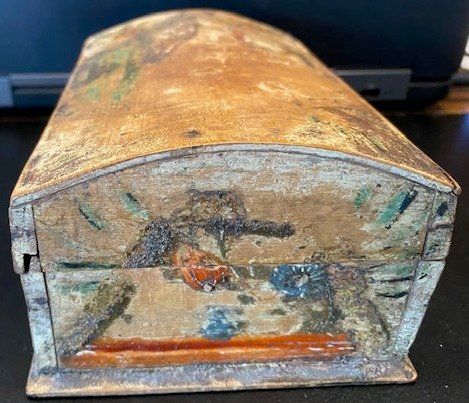 Cassapanche: Coffret de mariage peint - année 1800 – Usato da Epagny venduto da Kariba 1