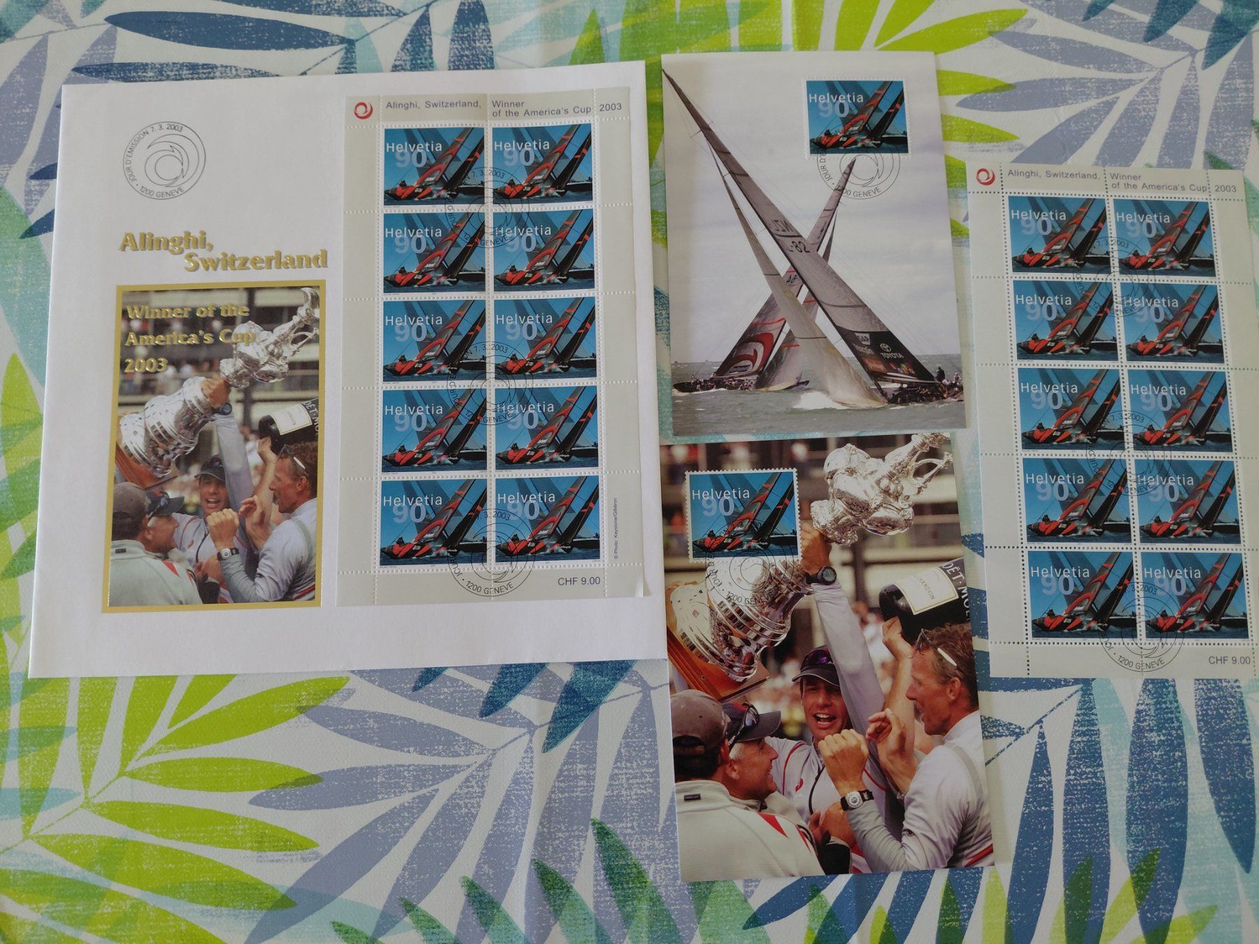 Alle Briefmarken: Schönes Set Alinghi – Gebraucht aus Horw von Onurb008