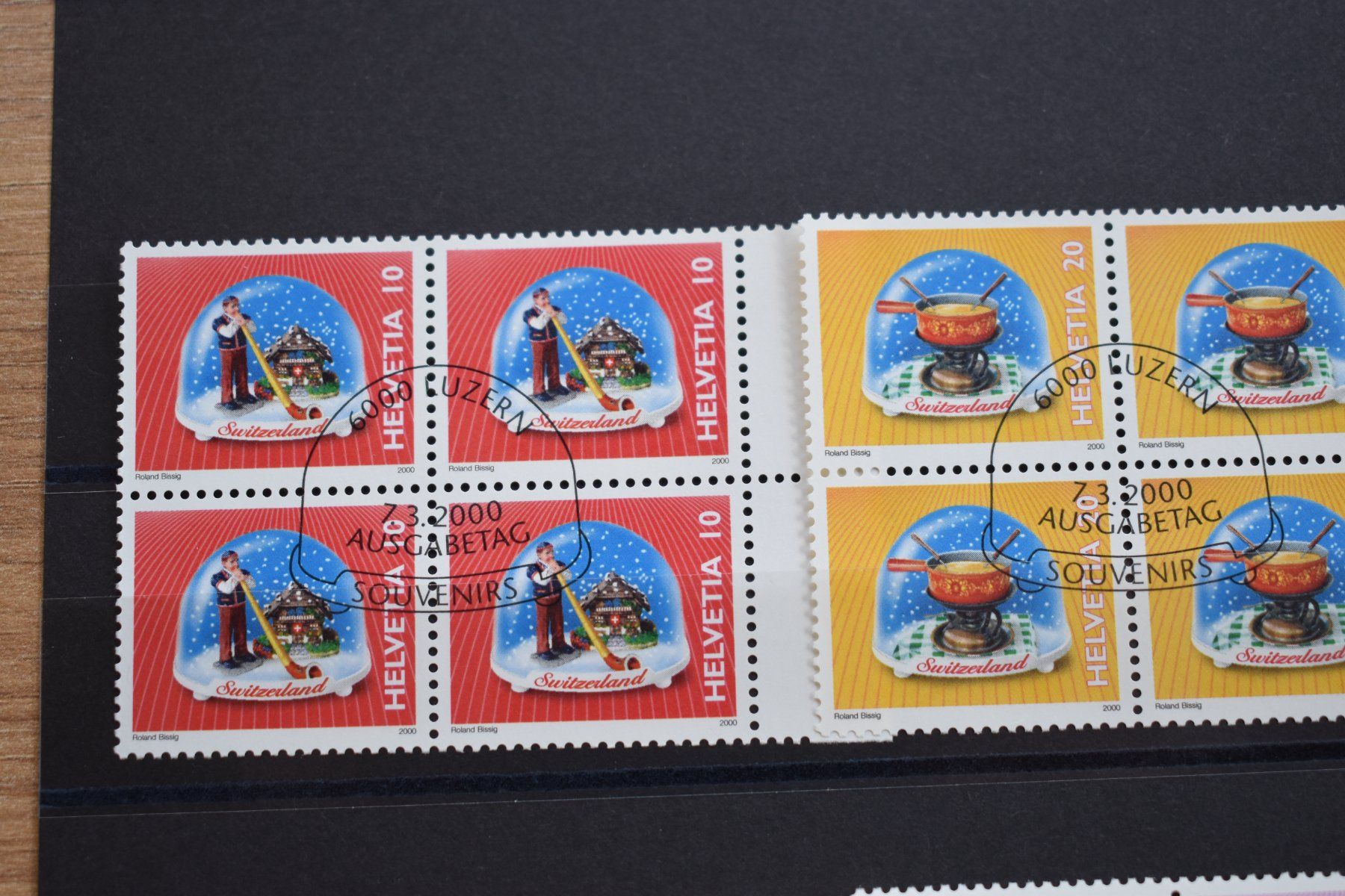 Alle Briefmarken: Souvenirs 4er Blöcke 2000  B0707Q – Gebraucht aus Bettingen von Gluscht-Oase 1