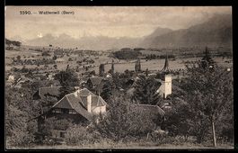 AK Wattenwil, Blick über die Dächer des Ortes