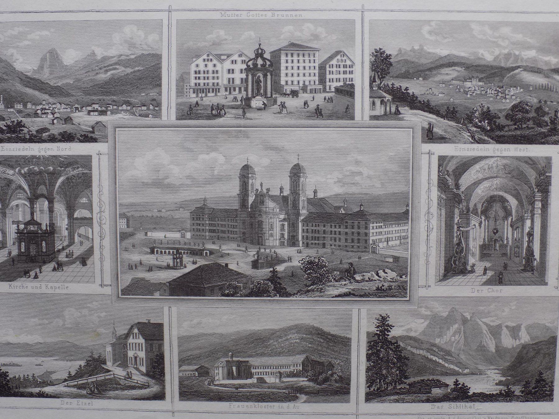 Incisioni: Einsiedeln Etzel Souvenirblatt – Usato da Risch venduto da Rischli15 1