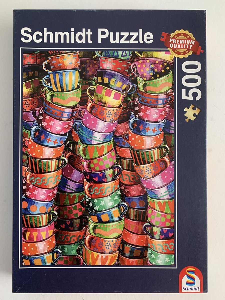 Puzzles: Schmidt Puzzle Bunte Tassen 500 Teile – Gebraucht aus Thun von Chrabu