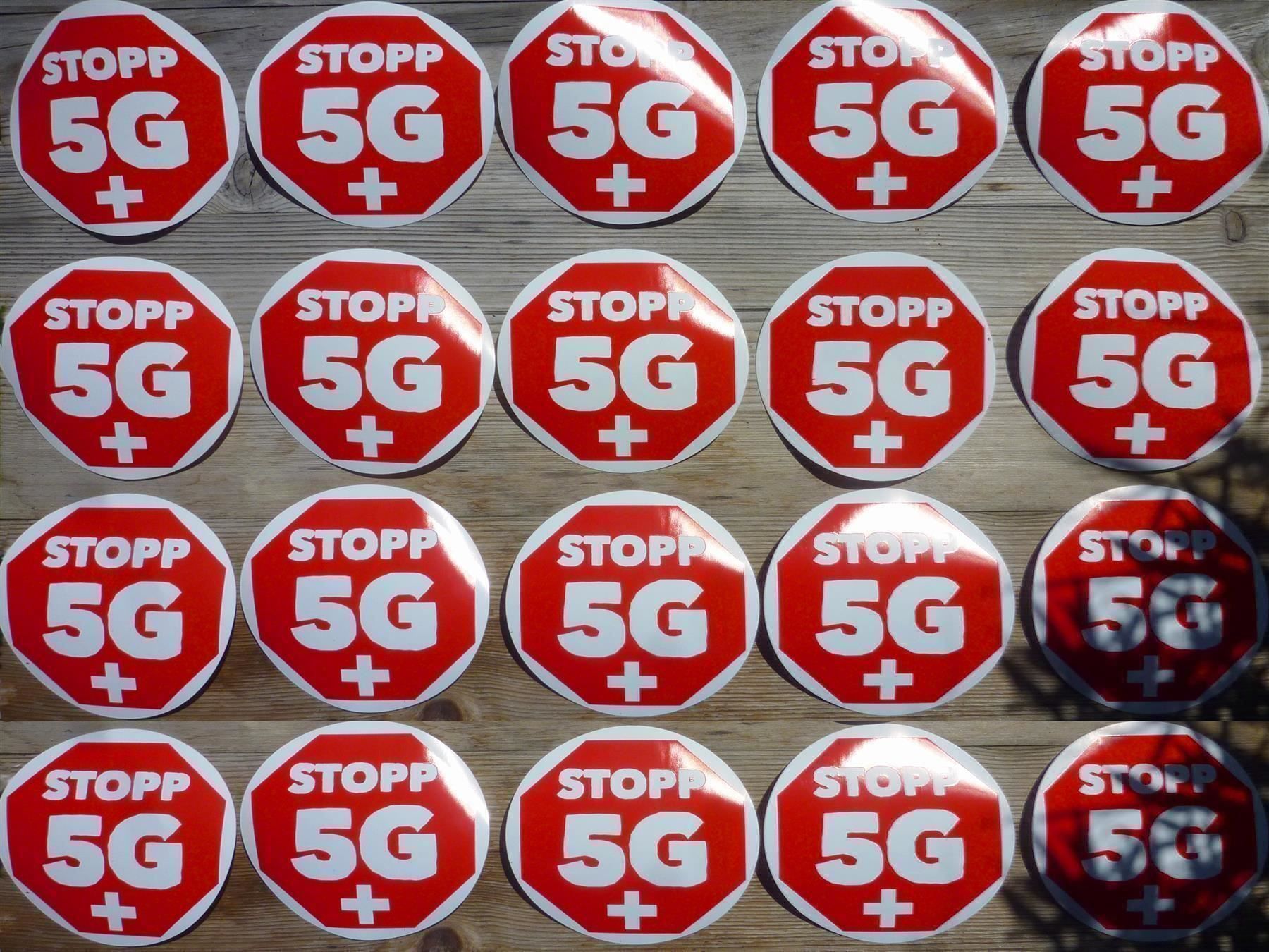 Dokumente: Aufkleber Stopp 5G Schweiz – Neu (gemäss Beschreibung) aus Aarau von Rdodger