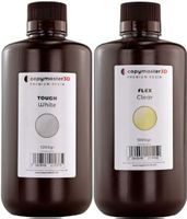 2x Copymaster3D UV Resin White, Clear - NEU