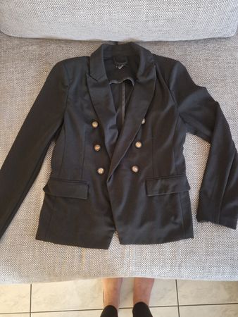 Schwarzer Blazer mit goldenen Knöpfen Gr. M