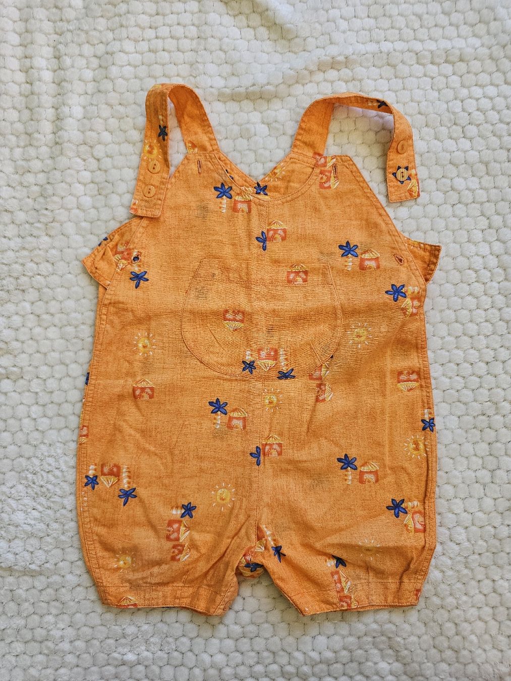 Strampler: Salopette Marèse coton orange 74 / 12 mois – Gebraucht aus Gland von Vee_0