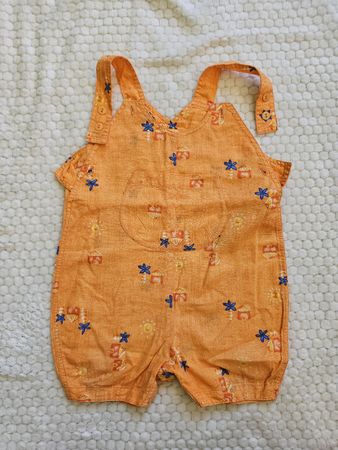 Salopette Marèse coton orange 74 / 12 mois
