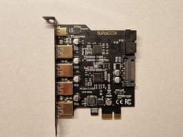 PCI-E to USB 3.0 4 x Type A. 1 x Type C USB 3.0, 2 x USB 3.0