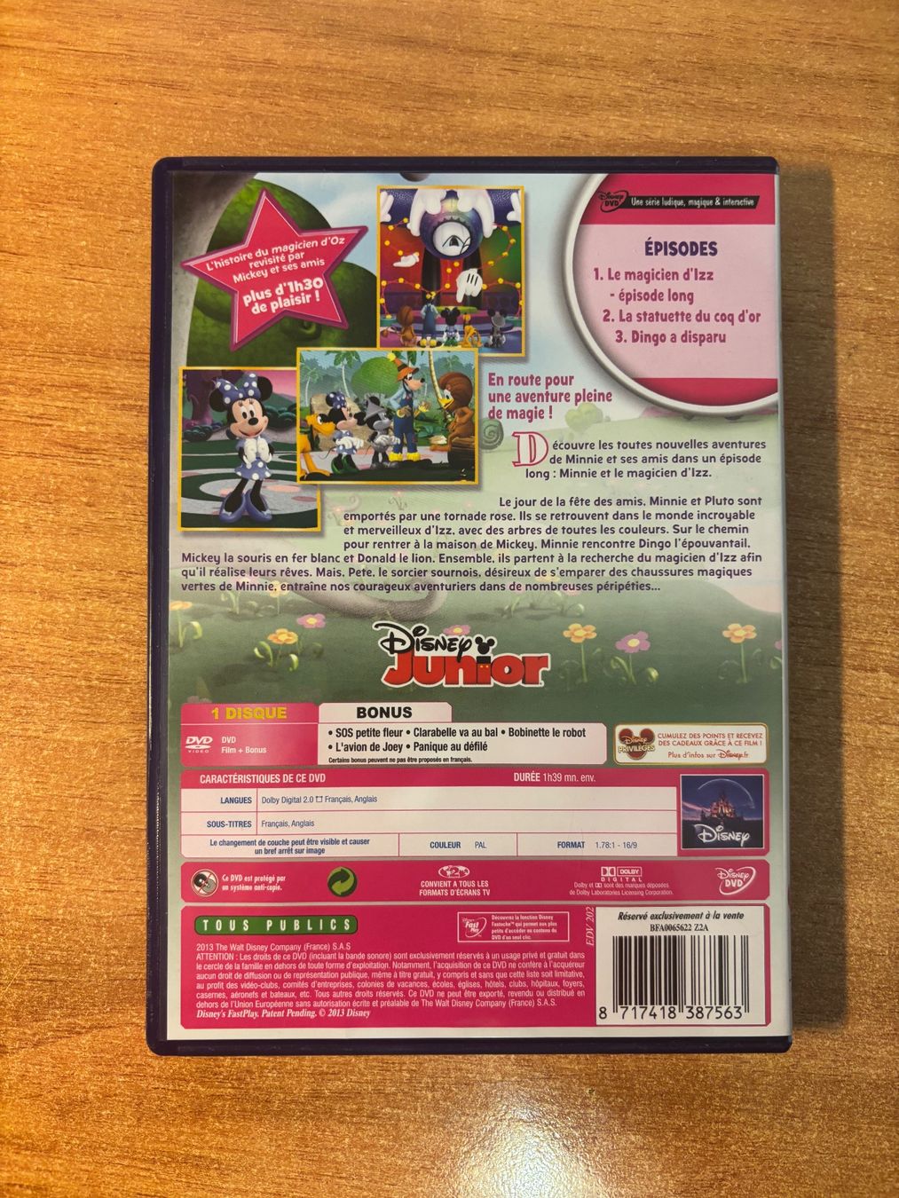 Tutti i DVDs: DVD Minnie et le Magicien d'Izz – Usato da Fétigny venduto da deltafire3 1