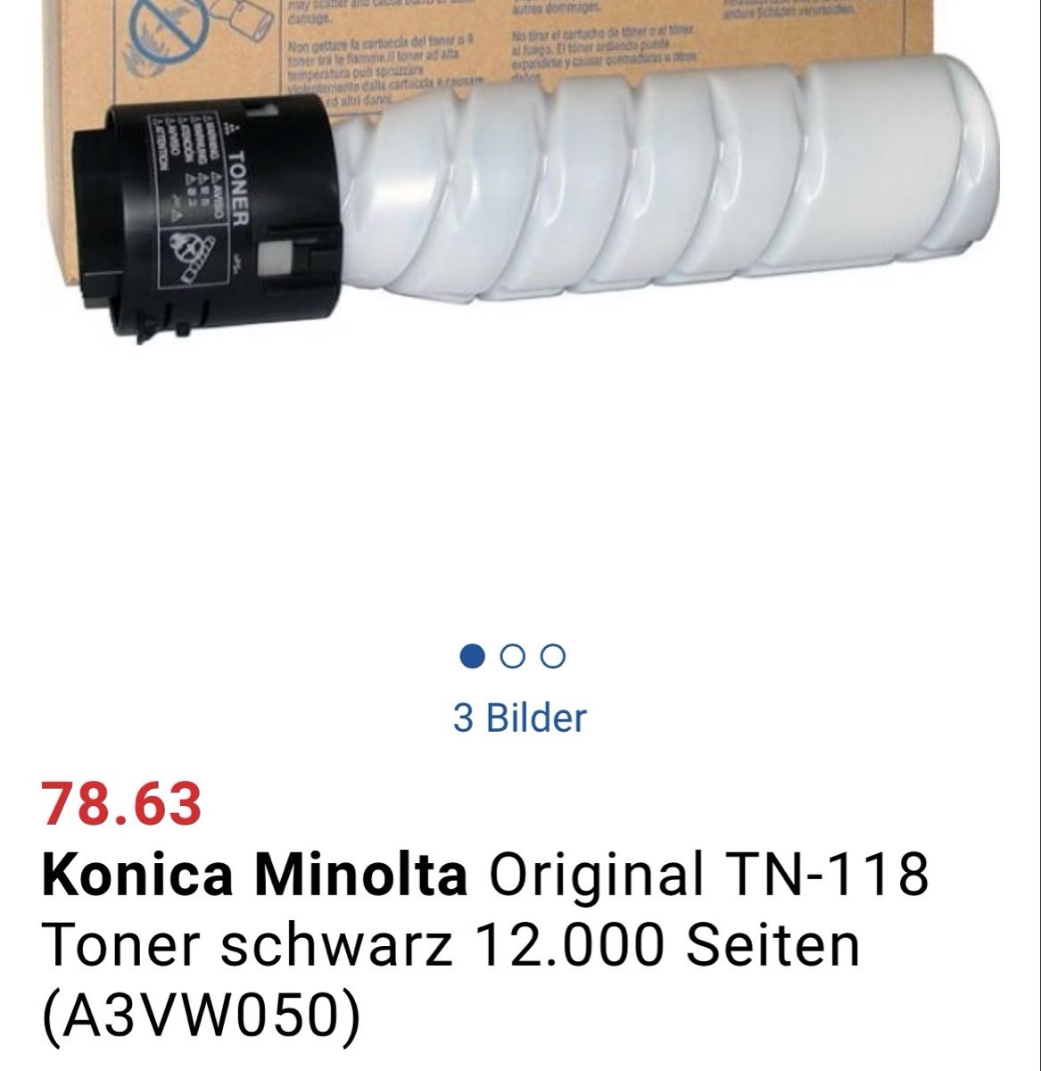 Konica Cartucce per stampanti & toner: TONER TN118 – Nuovo e nell'imballaggio originale da Untersiggenthal venduto da Forel2000