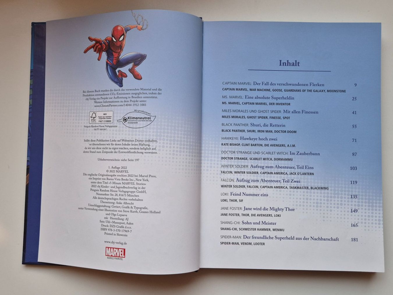 Libri: MARVEL  5 - Minuten - Geschichten – Usato da Niederweningen venduto da Obson 1