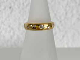 18 Karat Gold Diamond Ring (gestempelt, nicht vergoldet)
