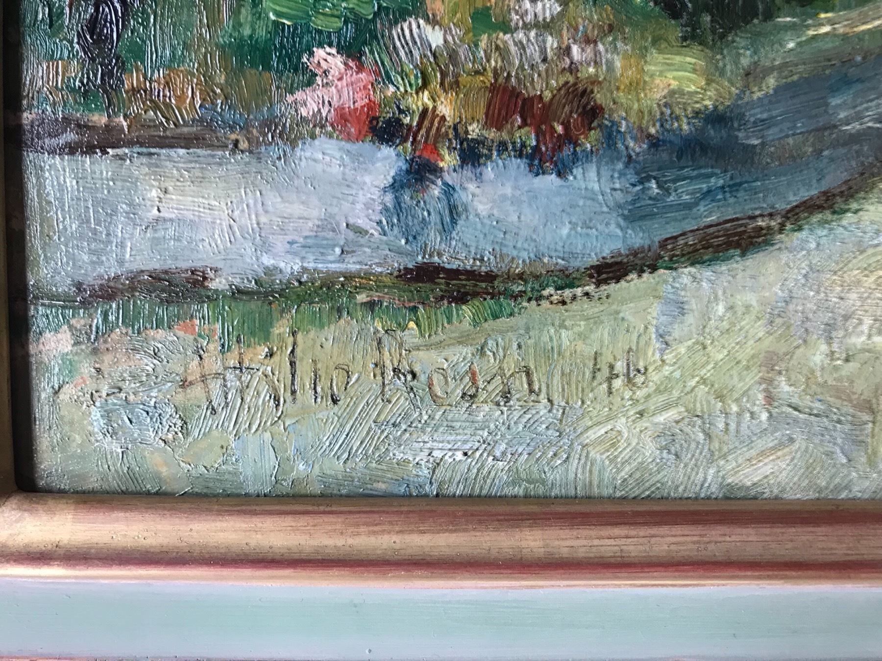 Tableaux: 2 Ölgemälde Landschaften Attilio Rossi – D'occasion à Rünenberg par Fendi02 7
