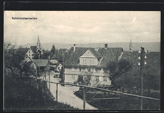 Cartoline postali: Schönholzerswilen, Ortsansicht mit Kirc – Usato da Berlin venduto da bartko-reher