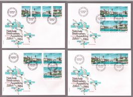 1984_NABA-Block ZÜRICH_6 ZUSAMMENDRUCKE +EM komplett_4 FDC !