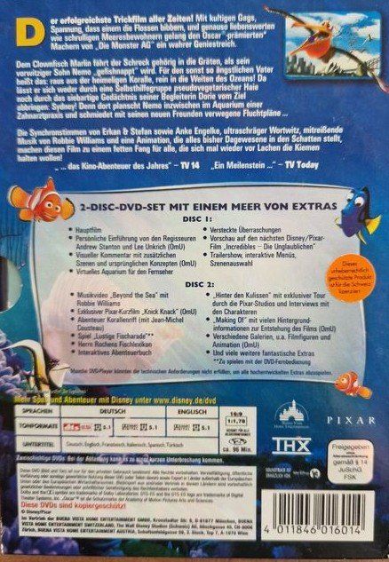 Tutti i DVDs: DVD Findet NEMO – Usato da Heimberg venduto da Rockenrol 1