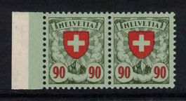 1924 Wappenmuster Nr.163 im Paar ** , Kat. 270.-