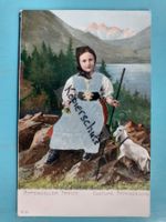 Appenzeller Kinder Tracht Costume AK Stoff Präge Relief