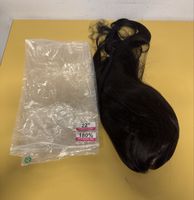 Perücke Echthaar  Schwarz neu