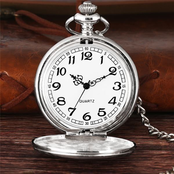 Orologi: Taschenuhr + Kette silberfarbig mit.Clip – Nuovo e nell'imballaggio originale da Diepoldsau venduto da preisparadies-ch