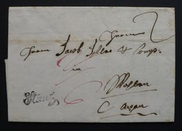 1837, Vorphilatelie Stabstempel STANZ NW nach WOHLEN AG