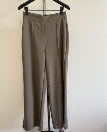 Pantalon élégant taille haute couleur taupe - Taille M