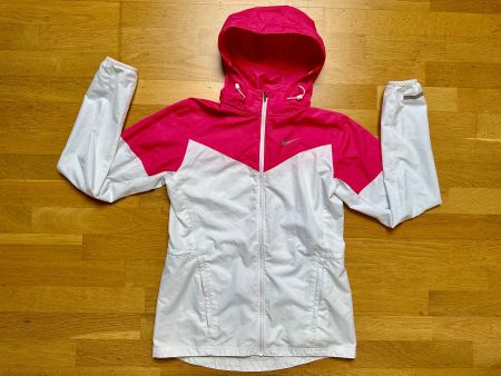 NIKE RUNNING Damen Laufjacke Sportjacke Jacke S Weiss Rosa
