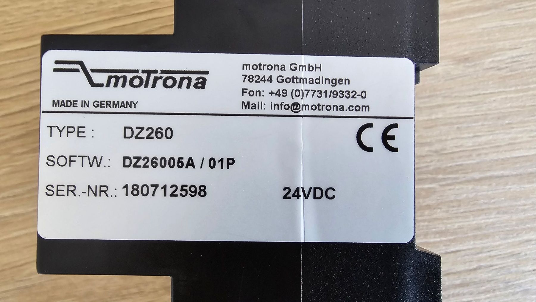 Sistema di controllo: Motrona DZ260 Drehzahlwächter – Usato da Boniswil venduto da LakeSide_Boniswil 3