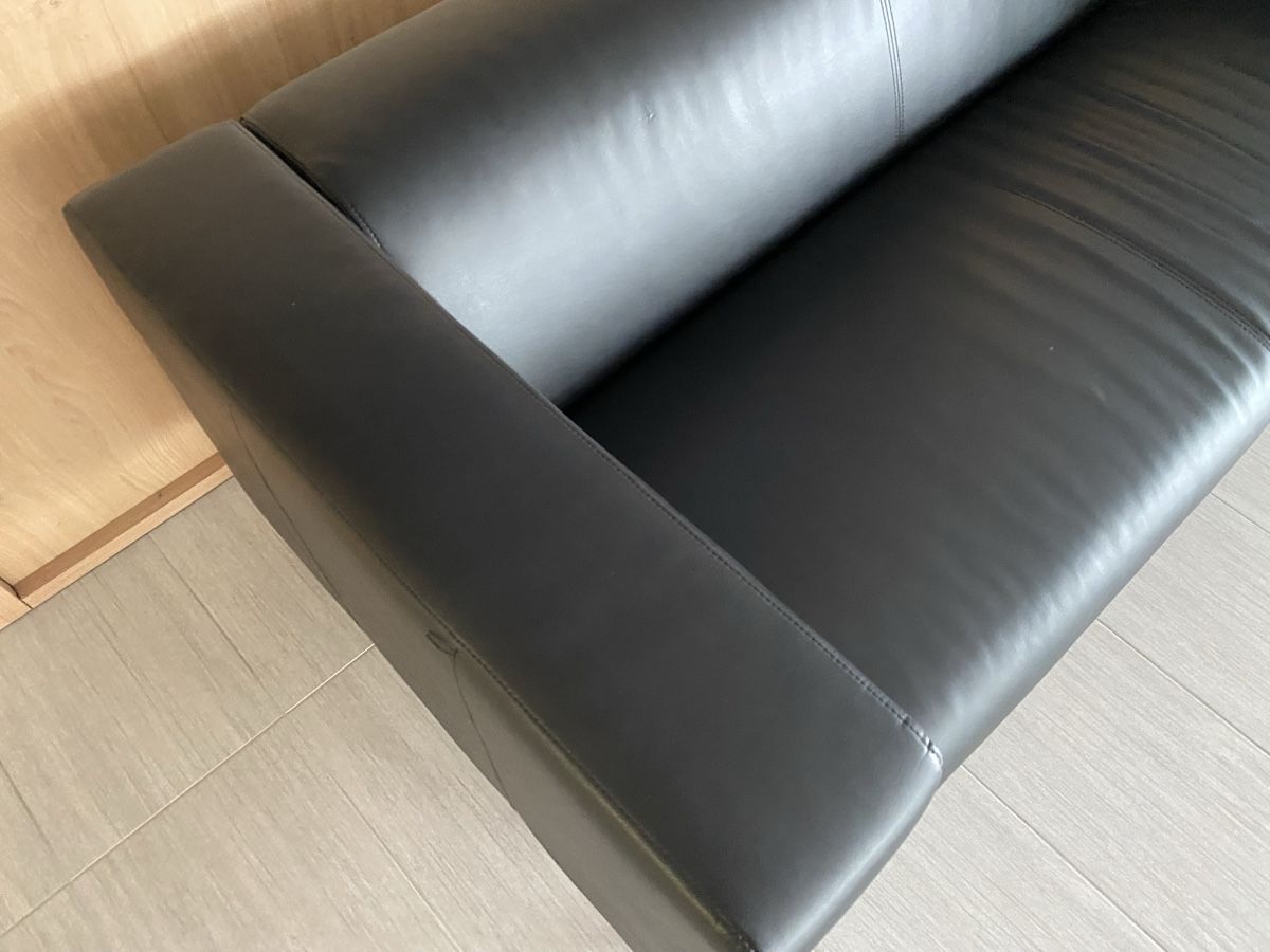 Sofas: Schwarzes Ledersofa – Gebraucht aus Hägglingen von Karin0802 3