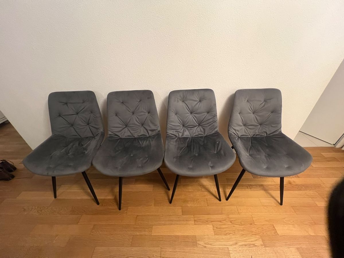 Conforama Stühle: Drehstühle samt grau – Gebraucht aus Zürich von R1908 1
