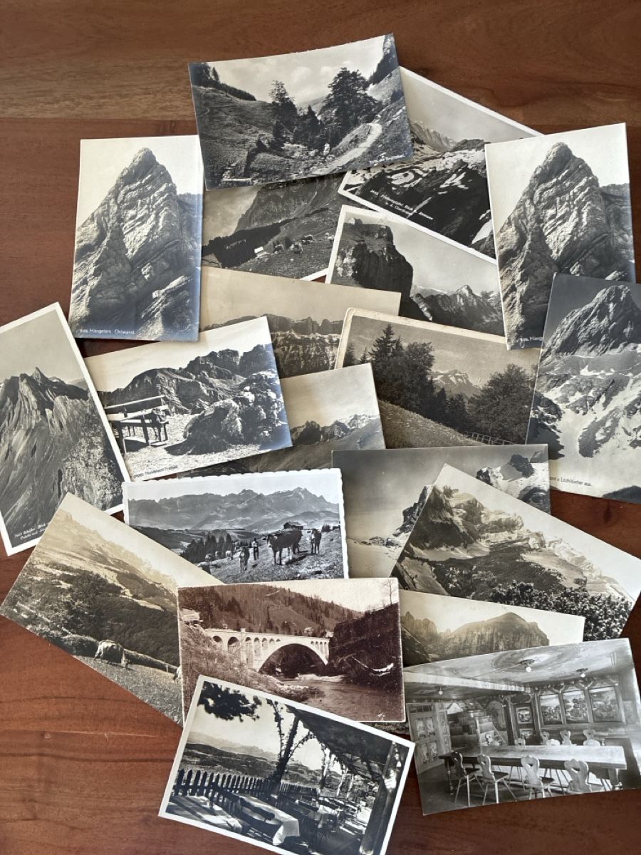 Cartoline postali: 55 Ansichtskarten Schweiz diverse Kanton Appenzell  – Usato da Oftringen venduto da Cla.vD.74 4